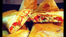 Brick au saumon et au poivron