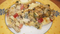 Crumble de petits légumes au chèvre