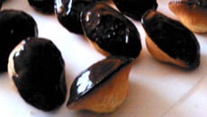 Madeleines enrobées de chocolat