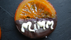 Tranches d'oranges confites au chocolat