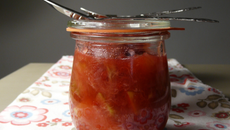 Compote rhubarbe / framboises