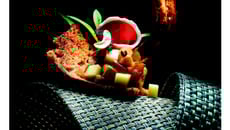 Magret de canard sur pain d'épice au chutney de beaufort