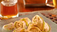 Rouleaux de crêpes au miel et pain d'épices