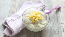 Riz au lait de coco et mangue
