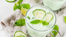 Gaspacho de concombre à la fêta