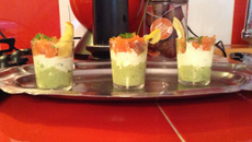 Verrine avocat boursin saumon