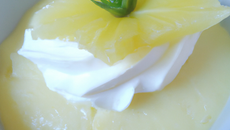 Crème ailée et vanillée à l'ananas
