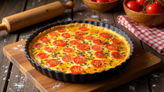 Tarte tomate cerise et mozzarella