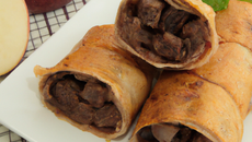 Nems de boudin noir aux pommes