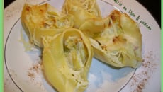 Lumaconi farcis au thon & poireau