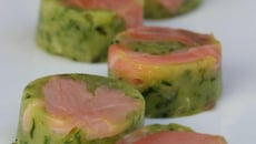 Bouchées de saumon aux courgettes croquantes