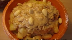 Nage de poires aux amandes et gingembre