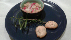 Fraicheur de saint-jacques au gingembre