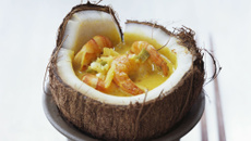 Coconut bowl : curry indien de crevettes