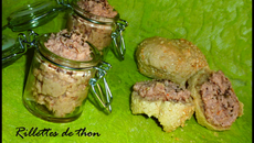 Rillettes de thon avec ses pains au sésame