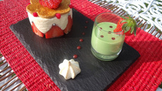 Fraisier revisité à ma façon et sa douceur de pistaches