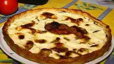 Tarte chèvre et aubergines