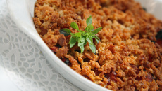 Le crumble provençal au haché de soja