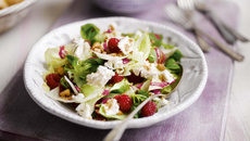 Salade de chèvre et framboises