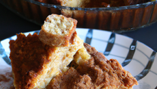 Moelleux de banane et citron, streusel cannelle et cassonade