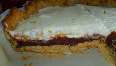 Tarte spéculoos, ganache et chantilly