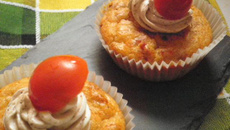 Cupcake salé, parmesan, tomates séchées