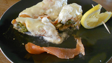 Asperges gratinées au saumon