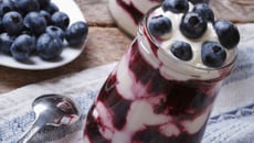 Verrines myrtilles et fromage blanc