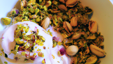 Glace au yoghourt avec extrait de pistaches