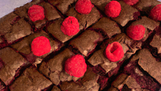 Brownies à la patate douce et framboises
