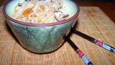 Wok de crabes et vermicelles