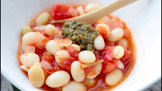 Haricots coco frais au pesto fantaisiste