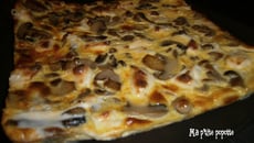 Quiche jambon, champignon et kiri