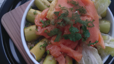 Tajine de saumon et cœurs de celeri