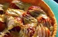 Tarte Emmental, abricot et fenouil