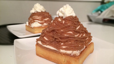 Tarte mont-blanc enneigé