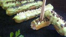 Mini éclairs saumon wasabi