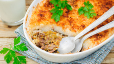 Hachis parmentier d'agneau confit