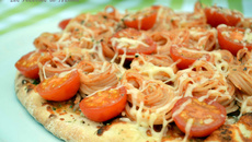 Pizza aux spaghettis
