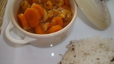 Cocotte de crevettes et carottes