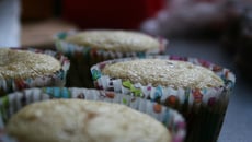 Muffin à la banane du petit déjeuner