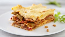 Lasagne de haricots plats et jambon de Parme