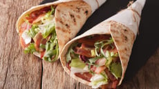 Wraps grillés bacon & parmesan