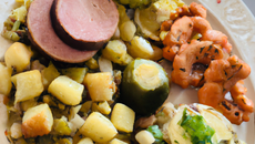 Choucroute au pistou & tartare de poisson