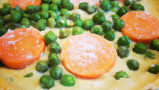 Quiche carottes et petits pois