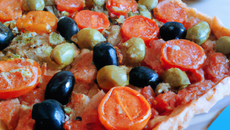 Tarte à la tomate et olives au thermomix