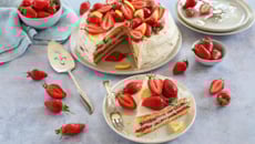 Gâteau aux fraises et citron