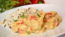 Poulet à la moutarde, estragon et poivron doux du Chili