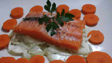 Saumon et sa julienne de carottes