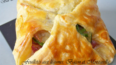 Feuilletés aux légumes, bacon et mozzarella
